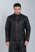 Jaqueta de couro pelica masculina preta, modelo Axton — Magon Concepth