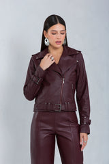 Jaqueta Biker de Couro Bovino Andorra