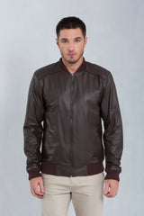 Jaqueta Elian Bomber de Couro Bovino Dark