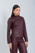 Jaqueta de couro bovino feminina, modelo Luna — Magon Concepth