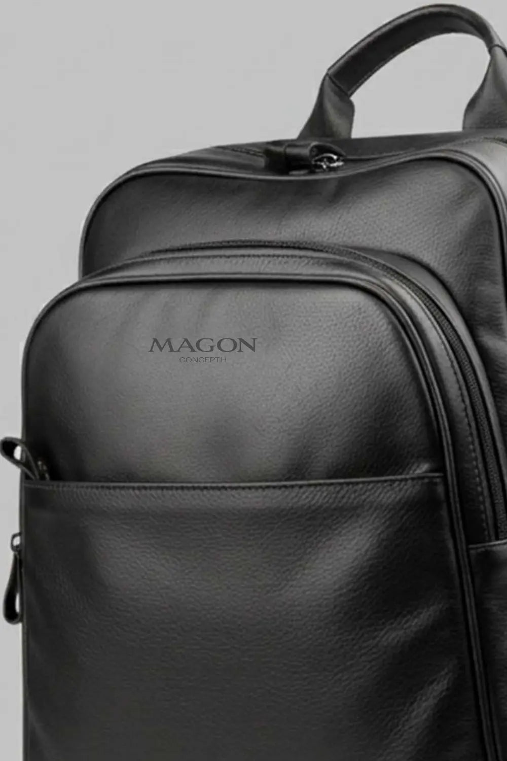 Mochila Lior de Couro Preto