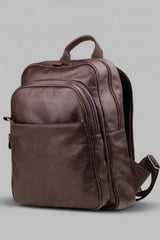 Mochila Lior de Couro Marrom