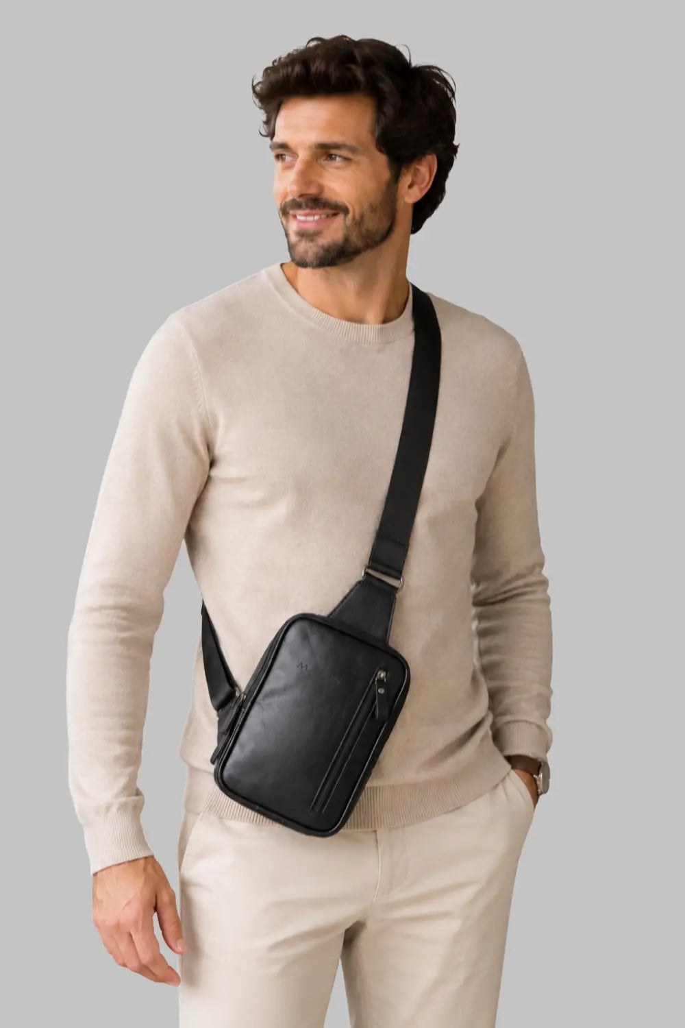 Shoulder Bag Slink de Couro Preto