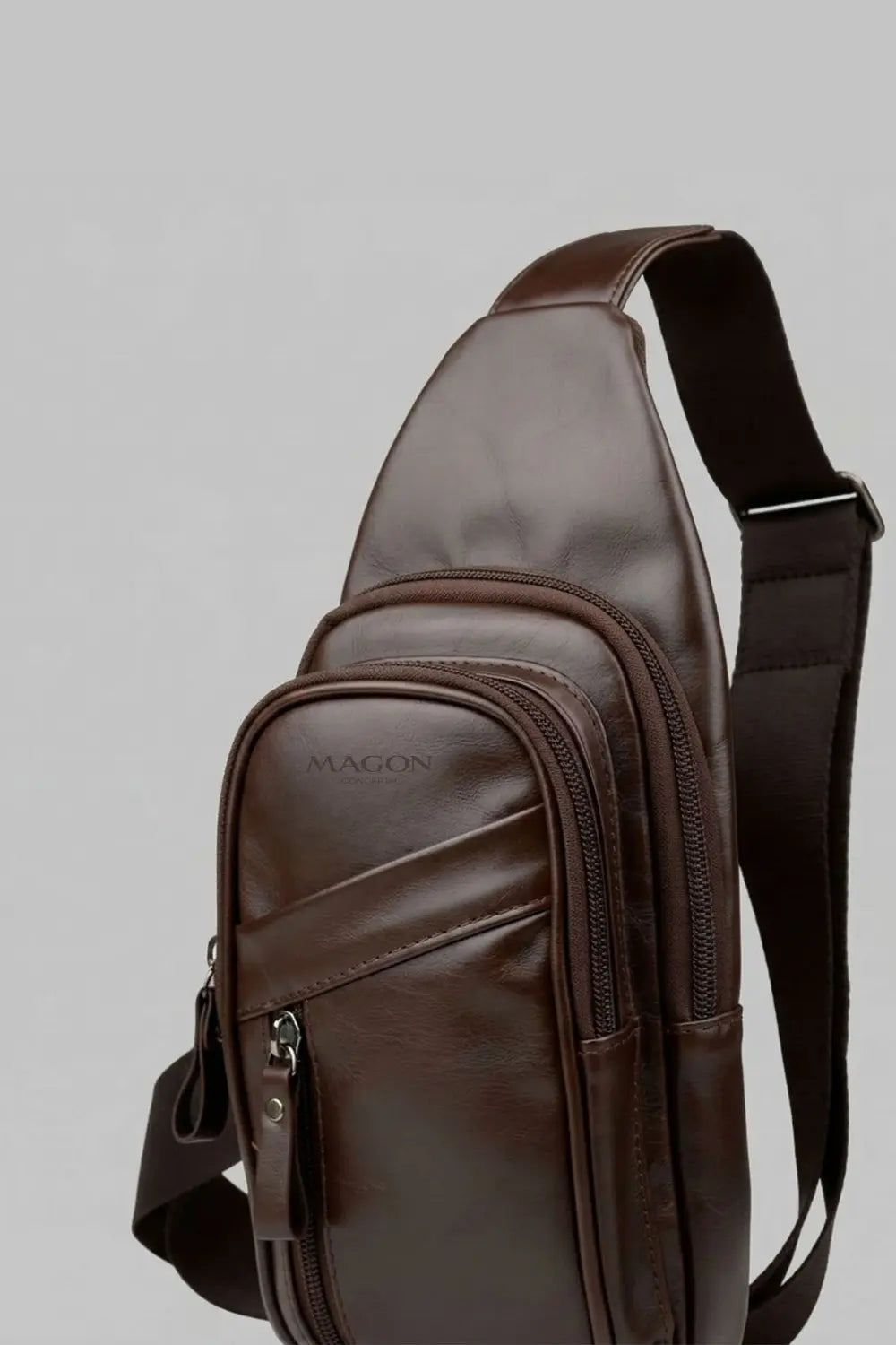 Shoulder Bag Nero de Couro Marrom