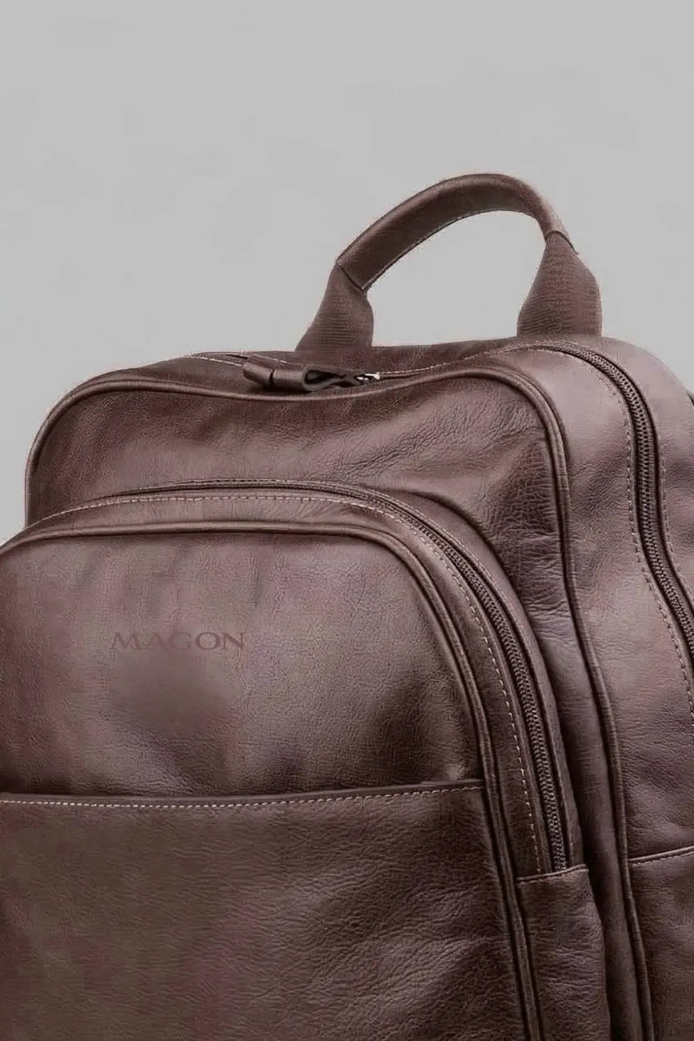 Mochila Lior de Couro Marrom