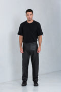 Calça Arven Alfaiataria de Couro Bovino Preto