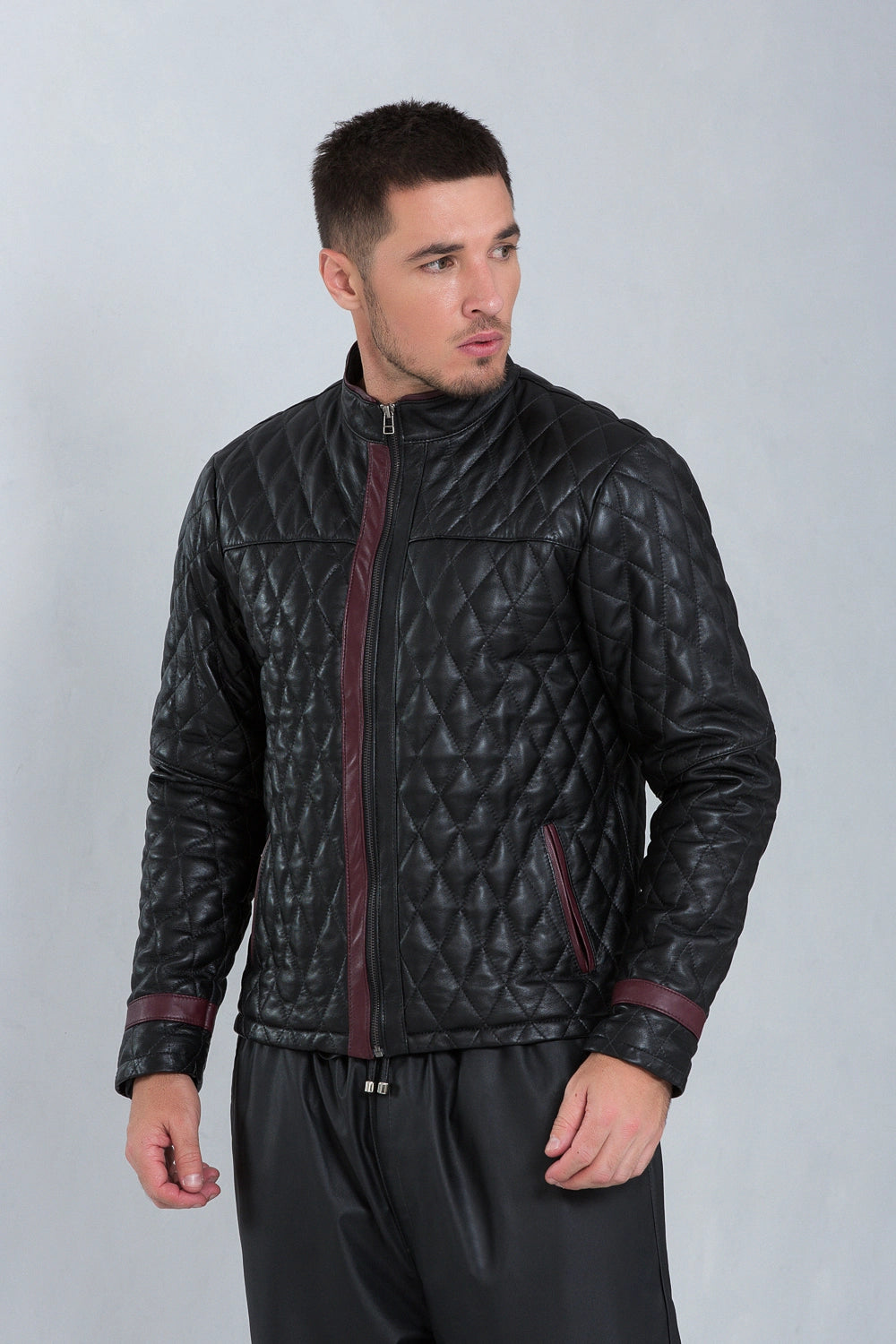 Jaqueta de couro pelica masculina preta, modelo Axton — imagem 3, Magon Concepth