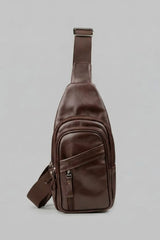 Shoulder Bag Nero de Couro Marrom
