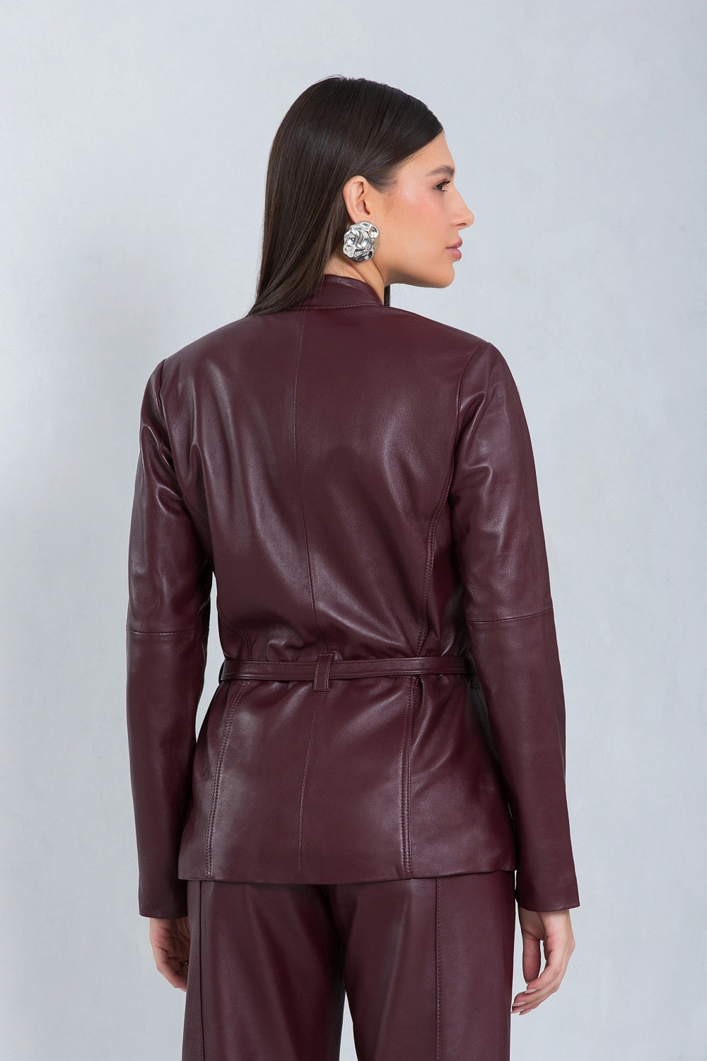 Jaqueta de couro pelica feminina, modelo Celi Alongada — imagem 4, Magon Concepth