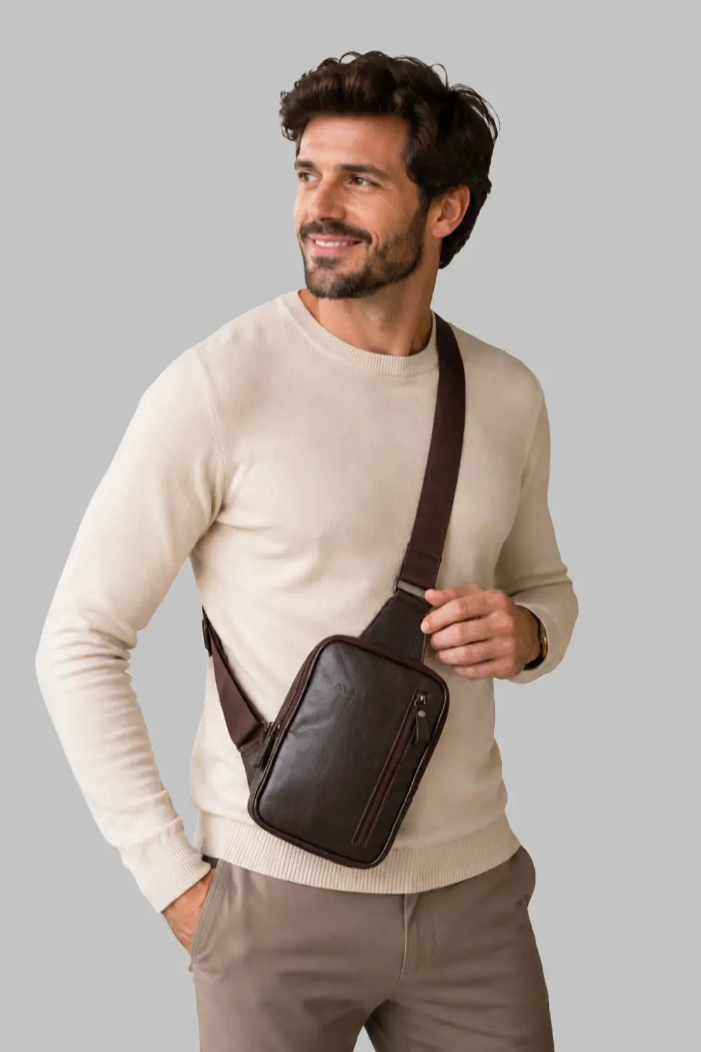 Shoulder Bag Slink de Couro Marrom