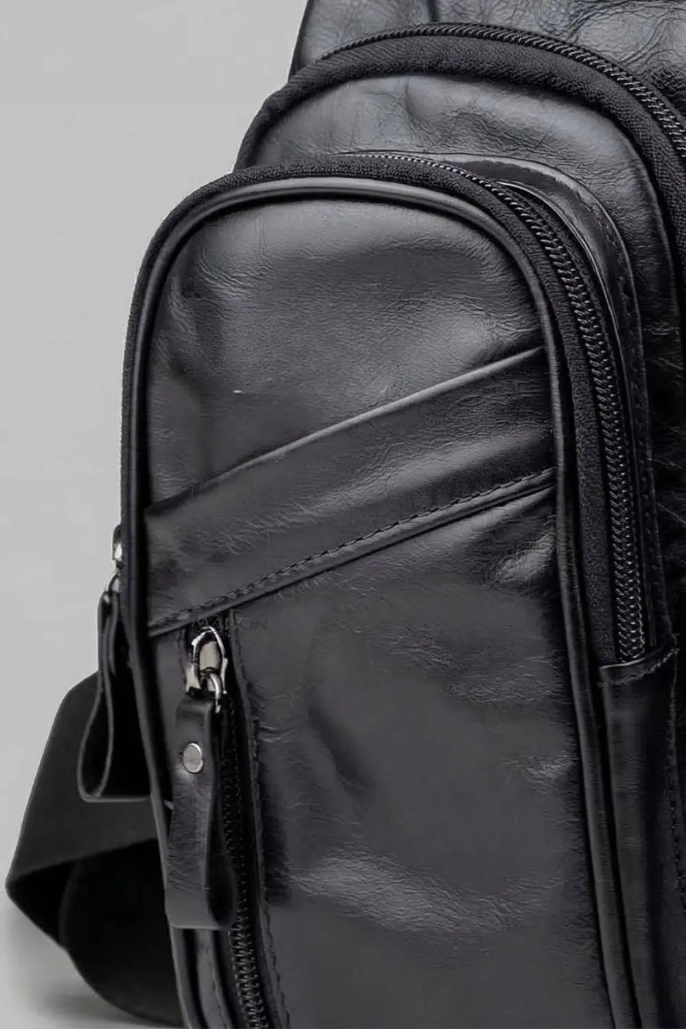 Shoulder Bag Nero de Couro Preto