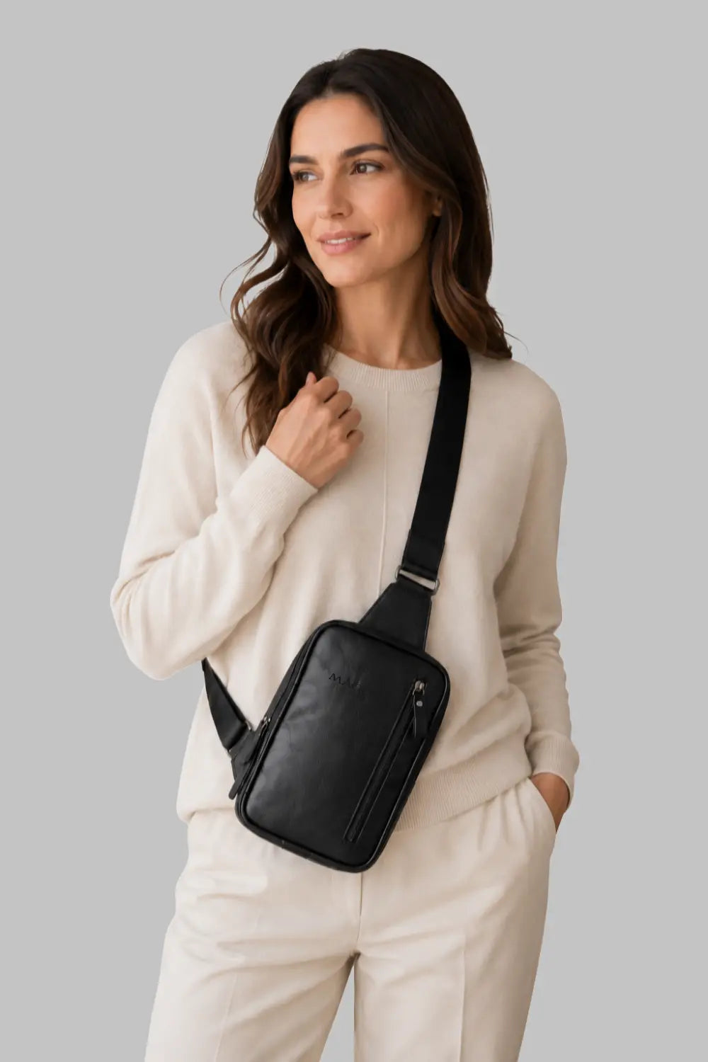 Shoulder Bag Slink de Couro Preto