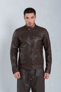 Jaqueta David de Couro Pelica Brown