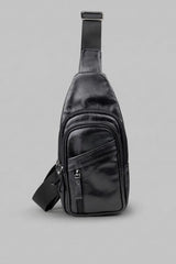 Shoulder Bag Nero de Couro Preto