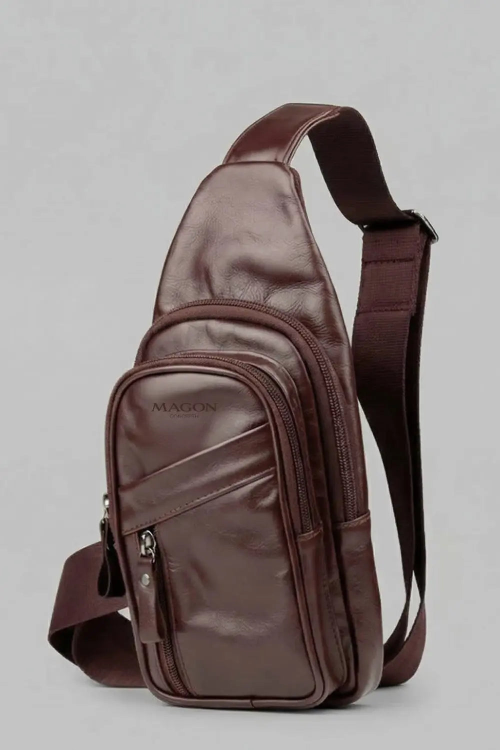 Shoulder Bag Nero de Couro Marrom