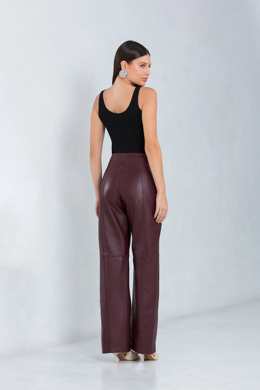 Calça de couro pelica feminina, modelo Helena Pantalona — imagem 3, Magon Concepth
