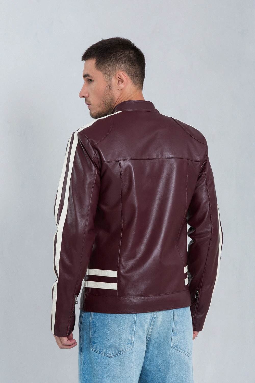 Jaqueta de couro pelica masculina, modelo Racer — imagem 3, Magon Concepth