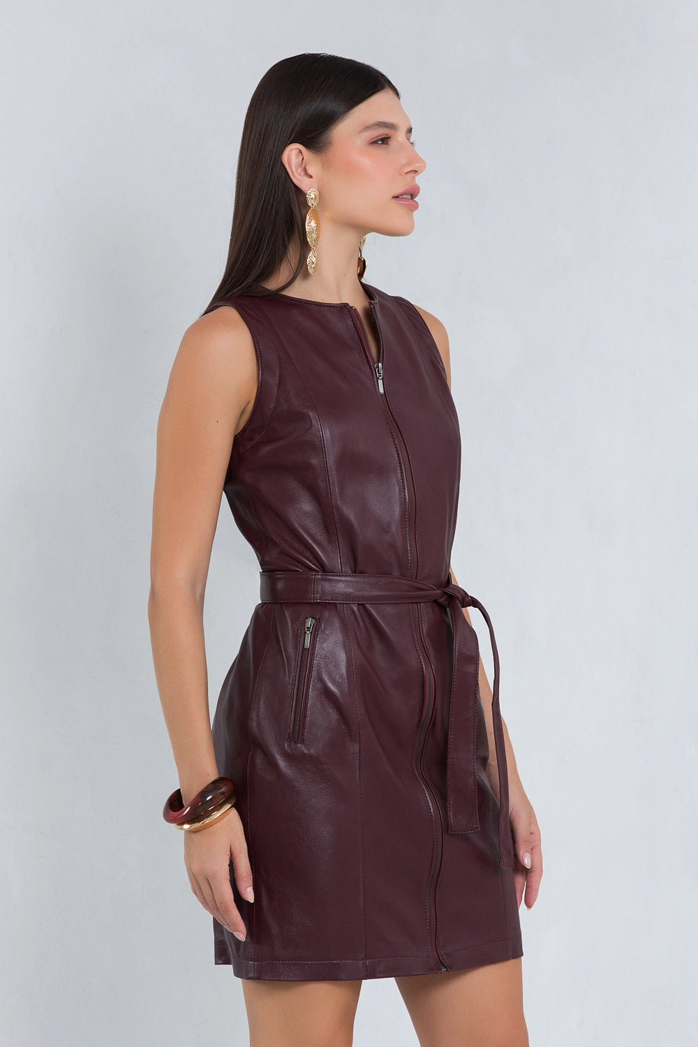 Vestido Samira de Couro Pelica Andorra