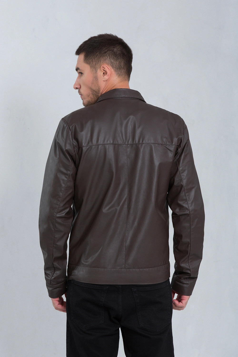 Jaqueta de couro bovino masculina, modelo Thalen — imagem 3, Magon Concepth